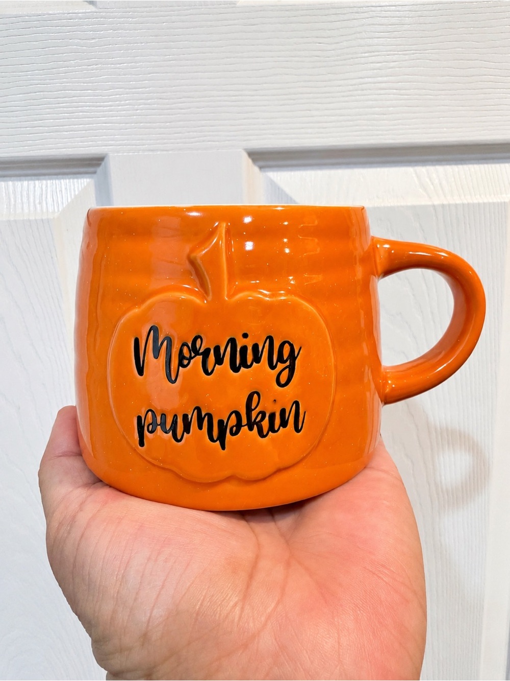 Orange "Morning Pumpkin" Ceramic Mug - Home Dining